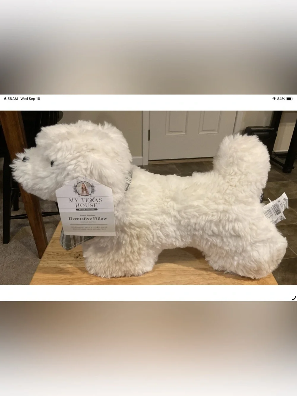 My Texas House “Bonnie Bandana” 12x17” Decorative Pillow/Plush Toy Dog Soft NWTs
